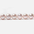 7mm Light Ice Pink Double Drilled Button Freshwater Pearls 15.5 inch 56 pcs