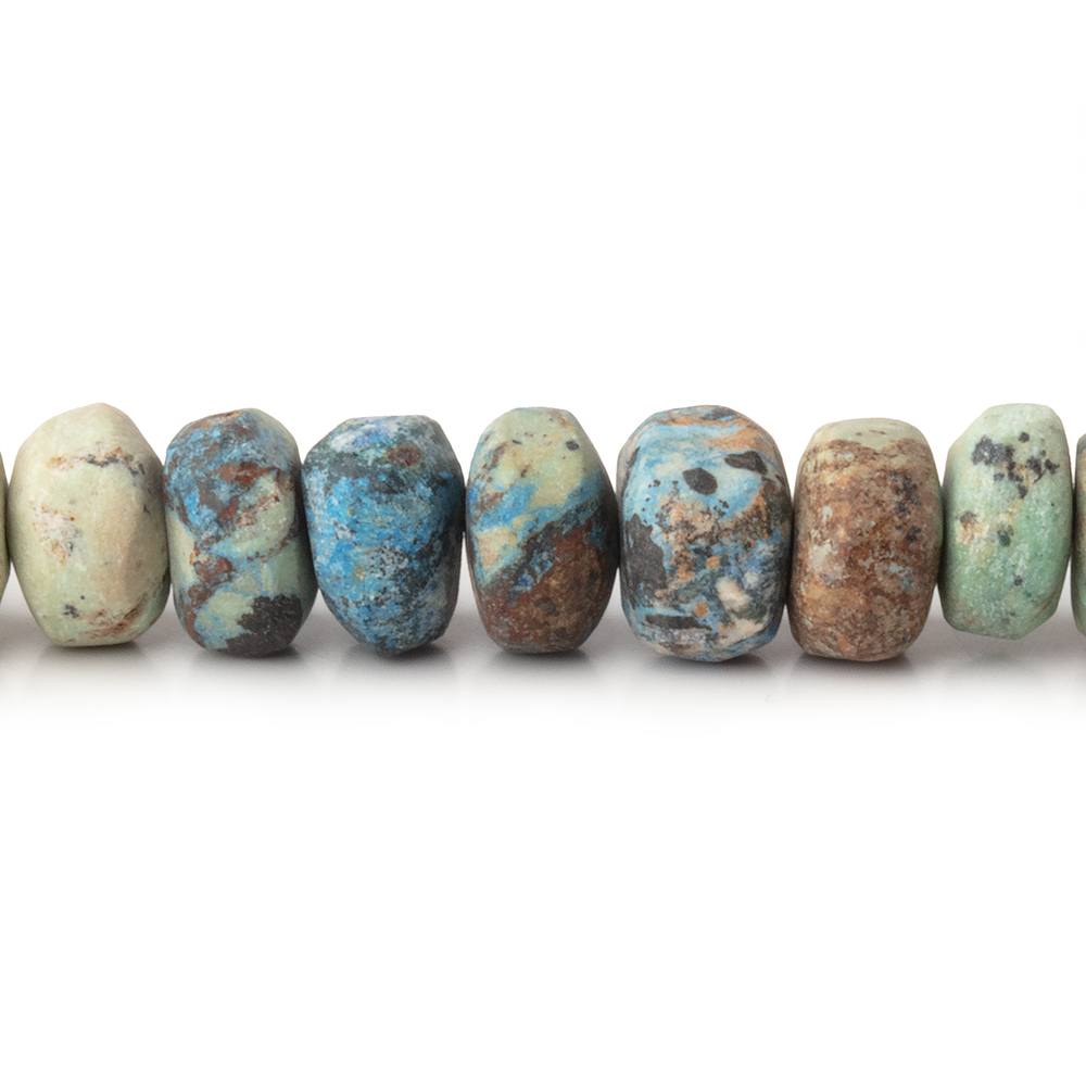 7mm Matte Chrysocolla plain Rondelle Beads 7.5 inch 45 pieces