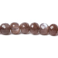 7mm Milk Chocolate Moonstone Micro-faceted rondelles 15 inch 67 beads