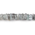 7mm Moss Aquamarine Faceted Heishi Beads 13.5 inch 139 pieces