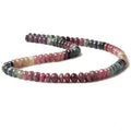 7mm Multi-colored Sapphire And Ruby Plain Rondelle 16 inch 88 pieces