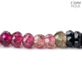 7mm Multi Tourmaline Large Hole Faceted Rondelle Beads 16 inch 99 pieces AAA