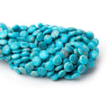 7mm Sleeping Beauty Turquoise Faceted Coins 8 inch 28 Beads