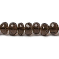 8.5mm Smoky Quartz Faceted Rondelle Beads 14 inch 55 pieces