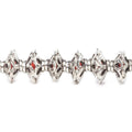 4x7mm Sterling Silver Plated Copper Bead Cap Flower Cut Petals 8 inch 64 pieces