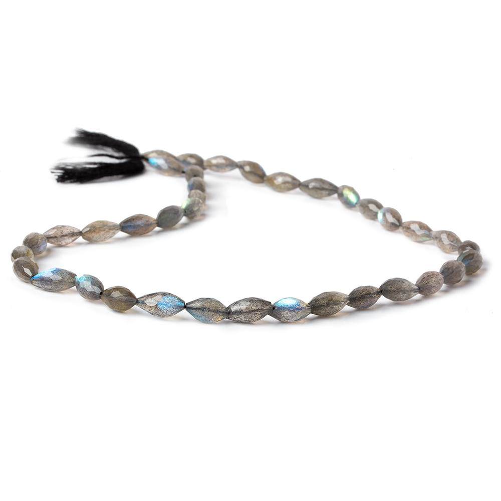 Labradorite straight drilled faceted marquise 14 inch 37 beads A