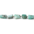 7x5-10x5mm Brazilian Emerald faceted nugget beads 14 inch 33 pieces