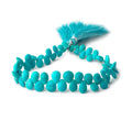 7x5-10x7mm Sleeping Beauty Turquoise faceted pear beads 8.5 inch 58 pieces