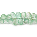 7x5-11x7mm Colombian Emerald faceted pear beads 7.75 inch 60 pieces AA