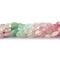 7x5-9x6mm Multi Color Afghani Tourmaline Plain Oval Nuggets 16 inch 55 pcs