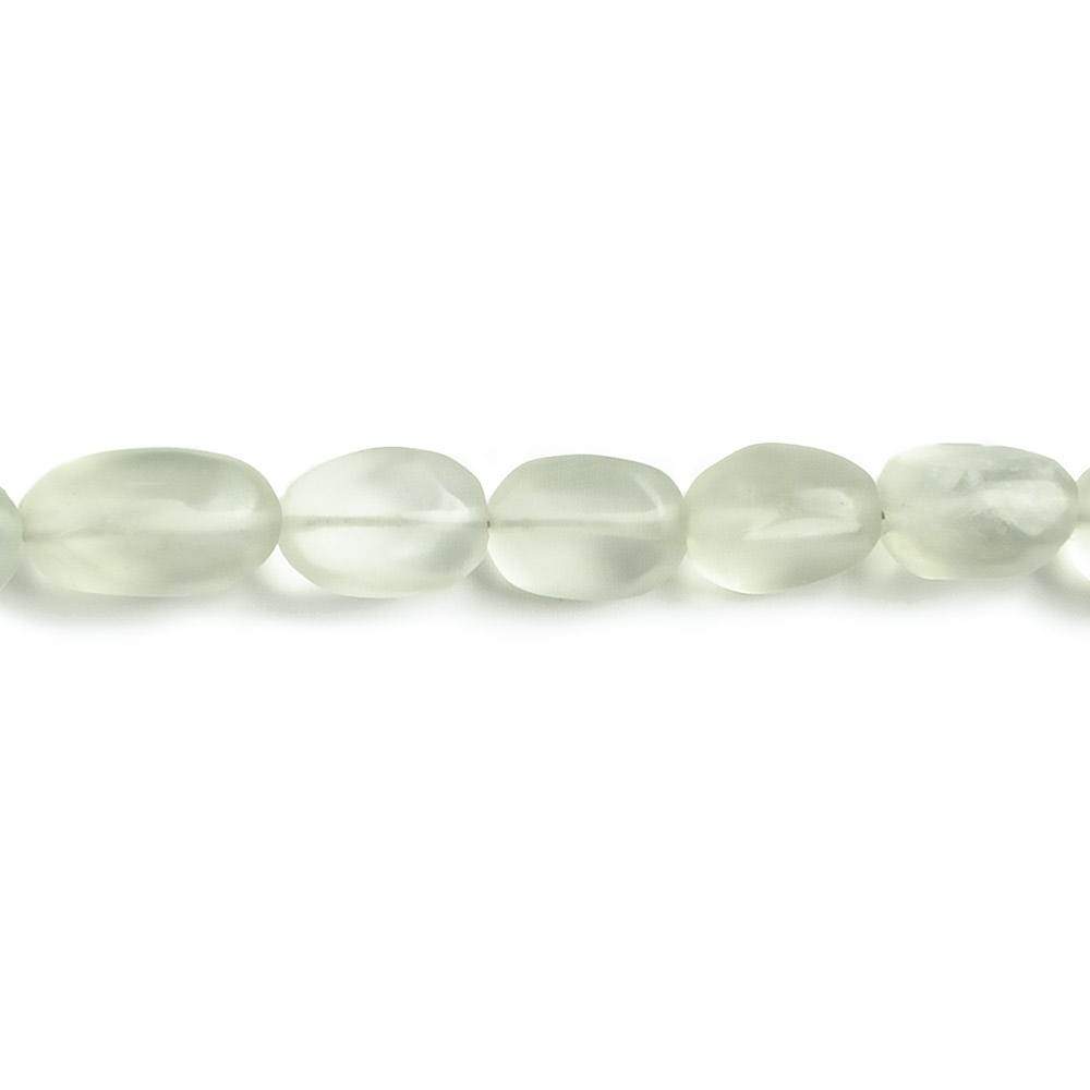 Matte Prasiolite straight drilled plain nugget beads 8 inch 21 pieces