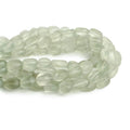 Matte Prasiolite straight drilled plain nugget beads 8 inch 21 pieces