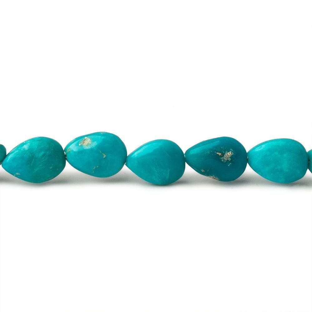 Shaded Sleeping Beauty Turquoise Plain Pear Beads 8 inch 27 pieces A