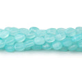 7x5mm Seafoam Blue Chalcedony Faceted Oval 13.5 inch 46 Beads