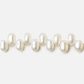 7x5mm White Top Drilled Oval Freshwater Pearls 15.5 inch 90 pieces