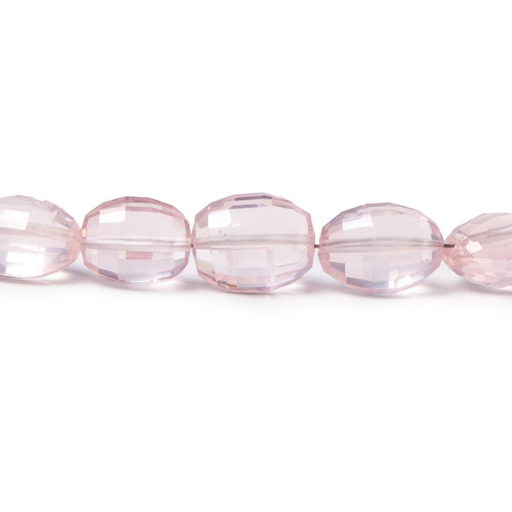 7x6-11x9mm Rose Quartz checkerboard faceted ovals 15 inch 39 pieces
