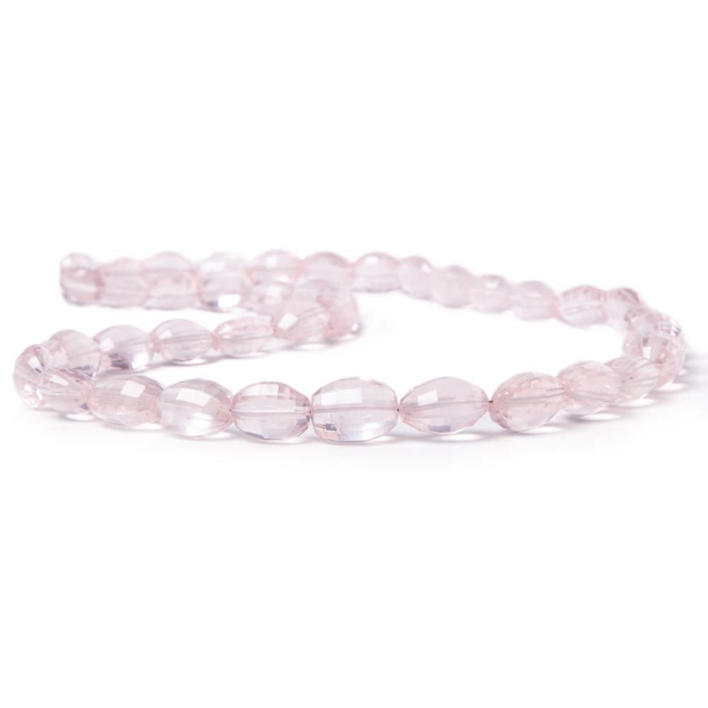 7x6-11x9mm Rose Quartz checkerboard faceted ovals 15 inch 39 pieces