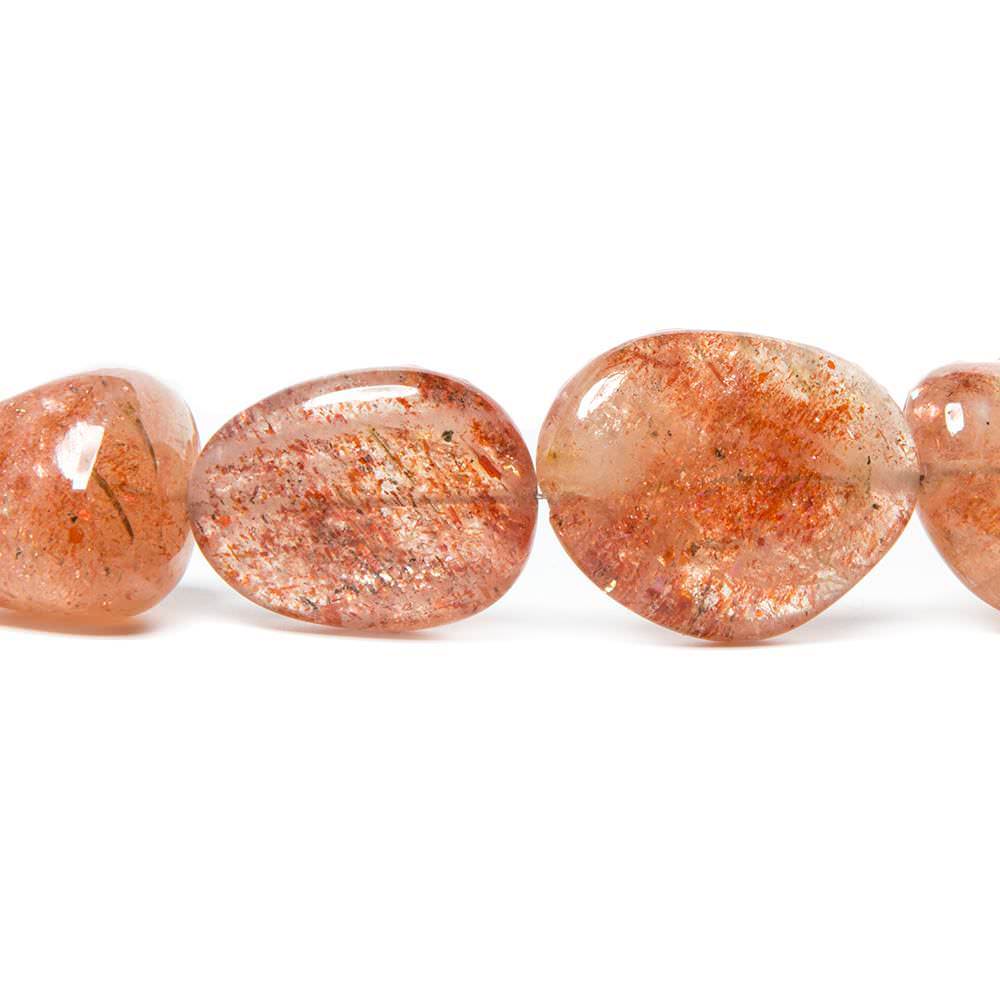 7x6-26x14mm Sunstone Plain Nugget Beads 18 inch 28 Pieces
