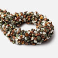 7x6-8x7mm Tri Color Top Drill Keshi Freshwater Pearls 88 pieces
