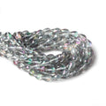 9x6mm Mystic White Topaz straight drilled faceted tear drops 9 inch 22 beads AA