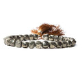 7x7mm Pyrite Faceted Cube Beads 8 inch 31 pieces