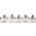 8mm Sterling Silver plated Copper Flat Brushed Coin 8 inch 29 pcs