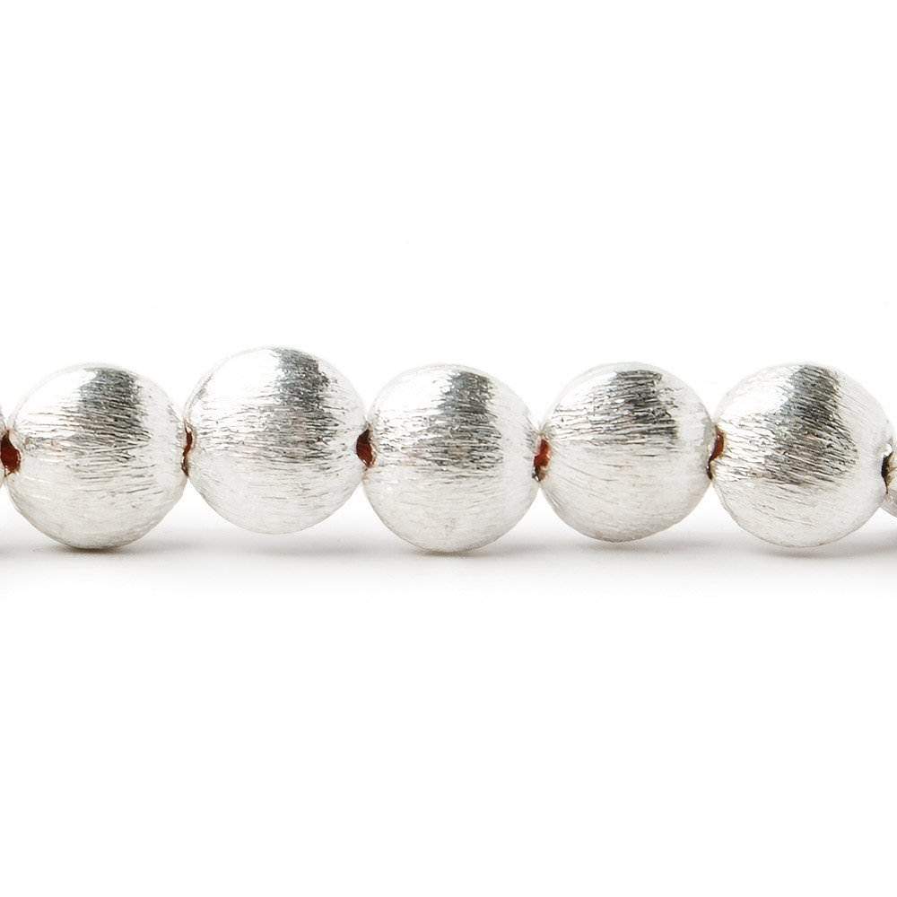 8mm Sterling Silver plated Copper Flat Brushed Coin 8 inch 29 pcs
