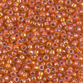 Miyuki 8-1008   8/0 Silver Lined Transparent Orange AB Seed Beads - 5 or 10 gm