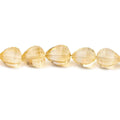 8-11mm Citrine Checkerboard Faceted Straight Drilled Tear Drop Beads 16 inch 42 pieces