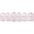 8-14mm Rose Quartz faceted rondelle beads 16 inch 52 pieces AA