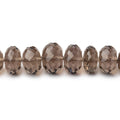8-11mm Smoky Quartz Faceted Rondelle Beads 16 inch 68 pieces