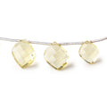 8-12mm Lemon Quartz Faceted Fancy Shape Beads 6.5 inch 12 pieces