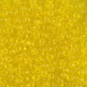 Miyuki 8-136   8/0 Transparent Yellow Seed Beads - 5 or 10 gm