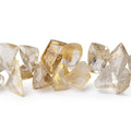 8-13mm Rutilated Quartz Pavilion Faceted Fancy beads 8 inch 56 pieces AA