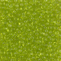 Miyuki 8-143   8/0 Transparent Chartreuse Green Seed Beads, 5 or 10 gm