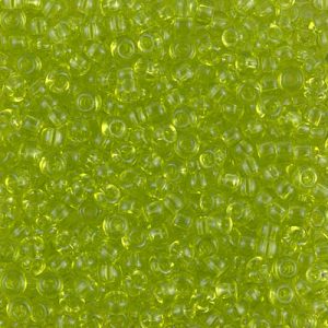 Miyuki 8-143   8/0 Transparent Chartreuse Green Seed Beads, 5 or 10 gm