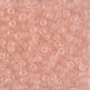 Miyuki 8-155F  8/0 Matte Transparent Light Tea Rose Seed Beads - 5 or 10 gm