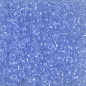 Miyuki 8-159L   8/0 Transparent Light Cornflower Blue Seed Beads, 5 or 10 gm