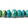8-15mm Peruvian Blue Opal plain rondelle beads 19 inch 74 pieces AA