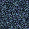 Miyuki 8-2064   8/0 Matte Metallic Blue Green Seed Beads - 5 or 10 gm