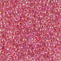 Miyuki 8-276  8/0 Dark Coral Lined Crystal AB Seed Beads - 5 or 10 gm
