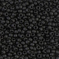 Miyuki 8-401F   8/0 Matte Black Seed Beads - 5 or 10 gm