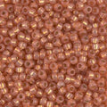 Miyuki 8-4233  8/0 Duracoat Silver Lined Dyed Rose Gold Seed Beads - 5 or 10 gm