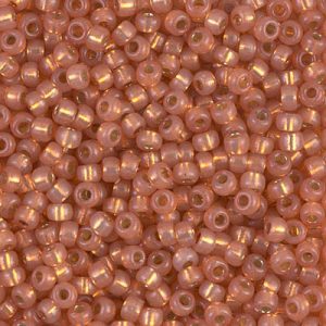 Miyuki 8-4233  8/0 Duracoat Silver Lined Dyed Rose Gold Seed Beads - 5 or 10 gm