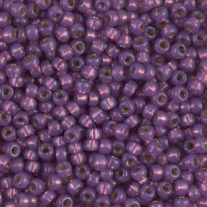 Miyuki 8-4248  8/0 Duracoat Silver Lined Dark Lilac Seed Beads - 5 or 10 gm