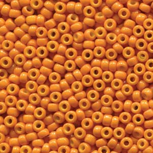 Miyuki 8-4454   8/0 Duracoat Opaque Dyed Orange Seed Beads - 5 or 10 gm