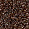 Miyuki 8-4505   8/0 Picasso Transparent Light Smoky Topaz Seed Beads - 5 or 10 gm