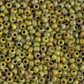 Miyuki 8-4515   8/0 Picasso Chartreuse Matte Seed Beads - 5 or 10 gm