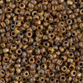 Miyuki 8-4517   8/0 Picasso Brown Tan Matte Seed Beads - 5 or 10 gm