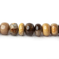 8-9mm Brown Opal plain rondelle beads 15 inch 65 pieces
